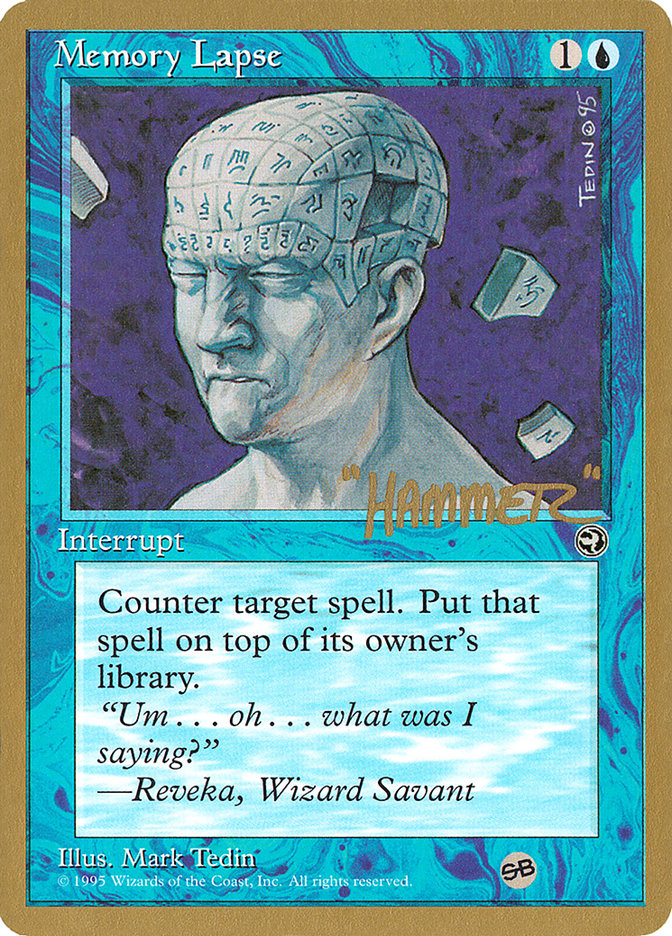 Memory Lapse (Runes) (Shawn "Hammer" Regnier) (SB) [Pro Tour Collector Set] | Spectrum Games