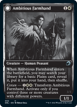 Ambitious Farmhand // Seasoned Cathar [Innistrad: Double Feature] | Spectrum Games
