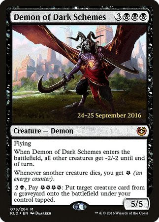 Demon of Dark Schemes [Kaladesh Promos] | Spectrum Games