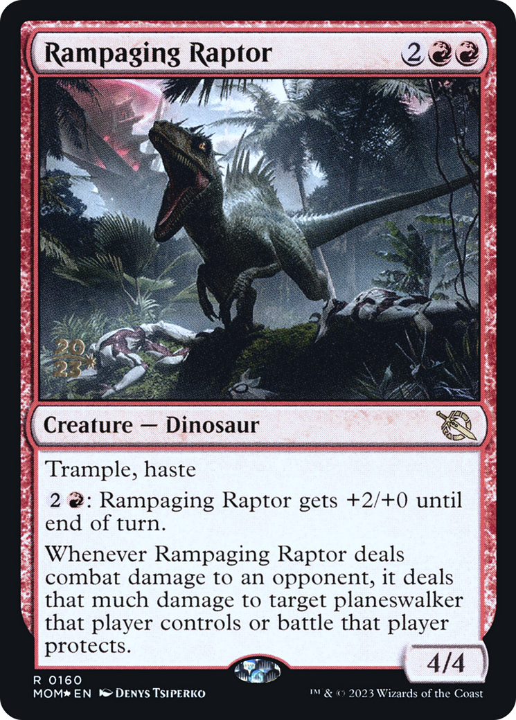 Rampaging Raptor [March of the Machine Prerelease Promos] | Spectrum Games