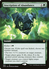 Inscription of Abundance (Extended Art) [Zendikar Rising] | Spectrum Games
