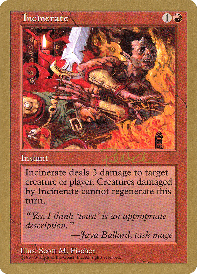 Incinerate (Paul McCabe) [World Championship Decks 1997] | Spectrum Games