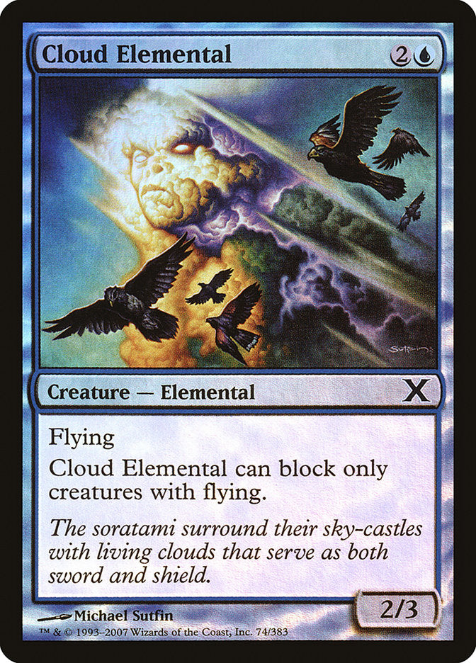 Cloud Elemental (Premium Foil) [Tenth Edition] | Spectrum Games
