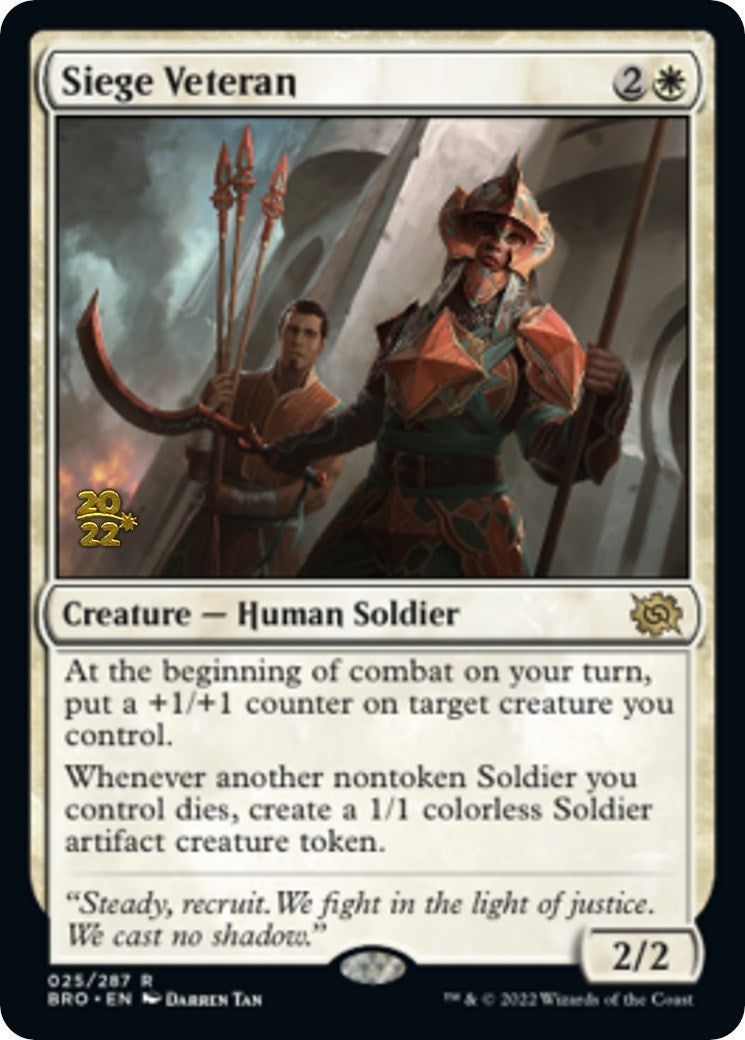 Siege Veteran [The Brothers' War: Prerelease Promos] | Spectrum Games