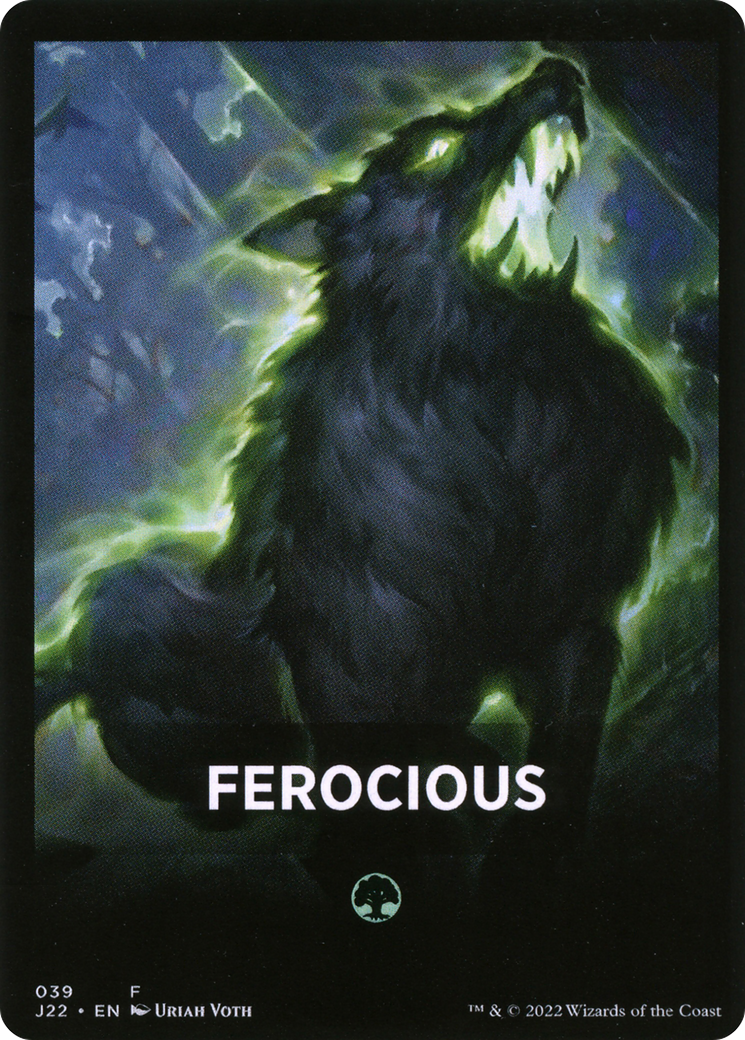 Ferocious Theme Card [Jumpstart 2022 Front Cards] | Spectrum Games