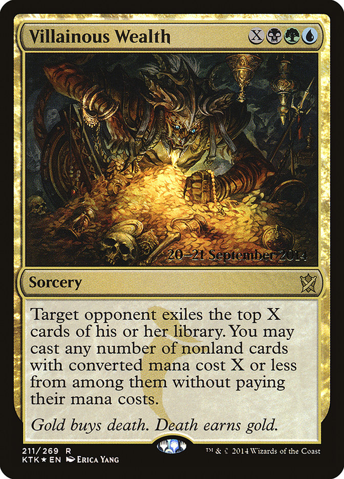 Villainous Wealth  [Khans of Tarkir Prerelease Promos] | Spectrum Games