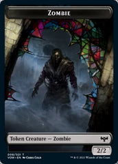 Zombie (008) // Dragon Illusion Double-sided Token [Innistrad: Crimson Vow Tokens] | Spectrum Games