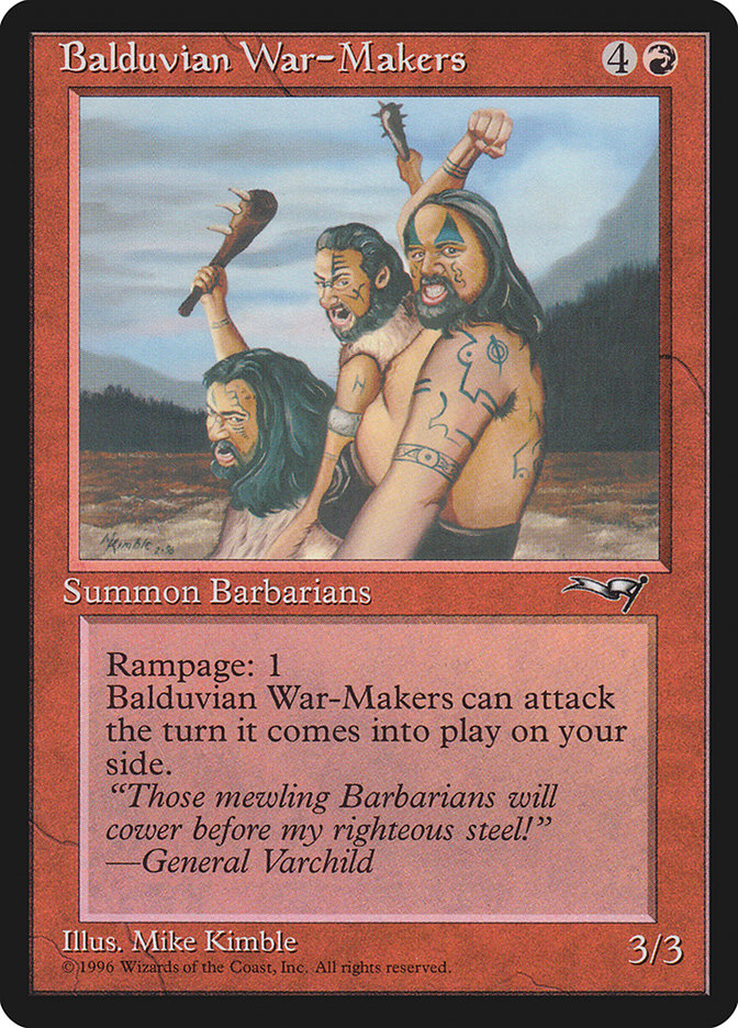 Balduvian War-Makers (Treeline Background) [Alliances] | Spectrum Games