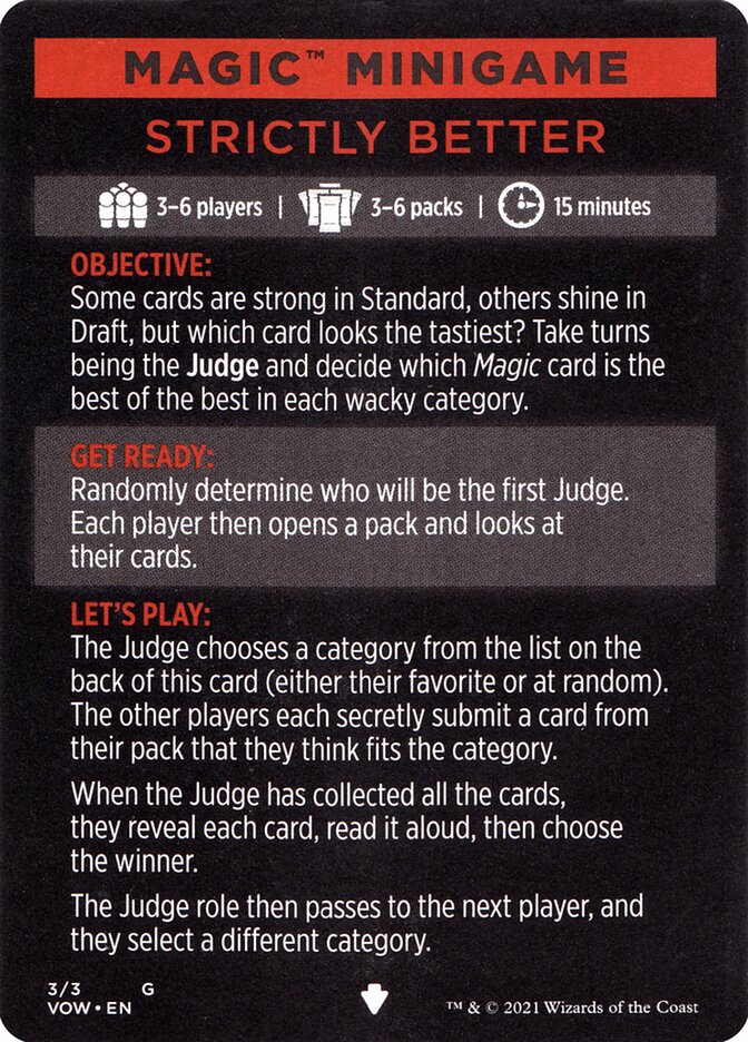 Strictly Better (Magic Minigame) [Innistrad: Crimson Vow Minigame] | Spectrum Games