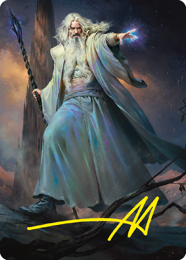 Saruman of Many Colors Art Card (Gold-Stamped Signature) [The Lord of the Rings: Tales of Middle-earth Art Series] | Spectrum Games