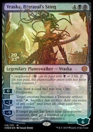 Vraska, Betrayal's Sting [Phyrexia: All Will Be One Prerelease Promos] | Spectrum Games