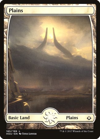 Plains (185) - Full Art [Hour of Devastation] | Spectrum Games