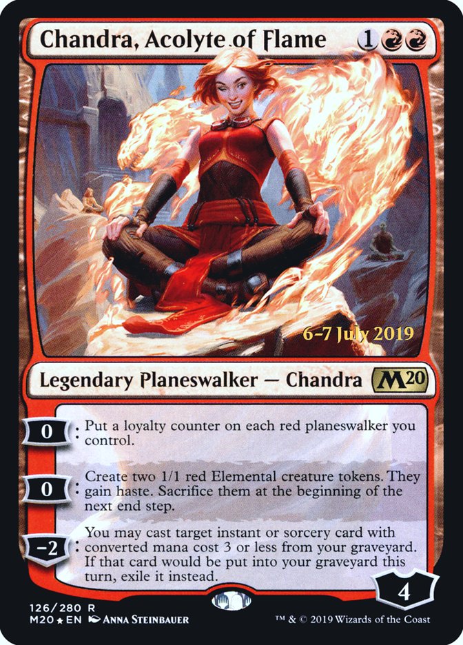 Chandra, Acolyte of Flame  [Core Set 2020 Prerelease Promos] | Spectrum Games