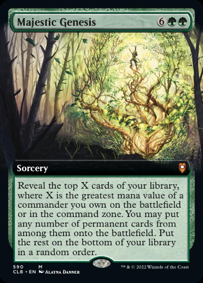 Majestic Genesis (Extended Art) [Commander Legends: Battle for Baldur's Gate] | Spectrum Games