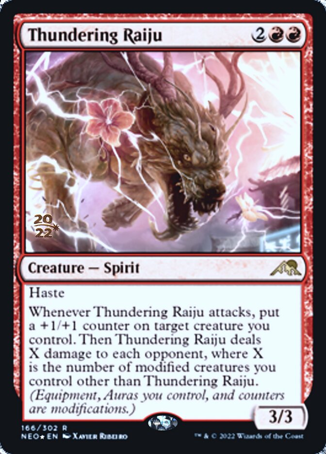 Thundering Raiju [Kamigawa: Neon Dynasty Prerelease Promos] | Spectrum Games