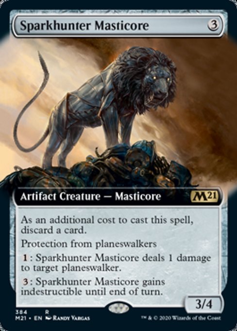 Sparkhunter Masticore (Extended Art) [Core Set 2021] | Spectrum Games