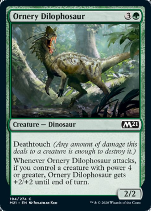 Ornery Dilophosaur [Core Set 2021] | Spectrum Games