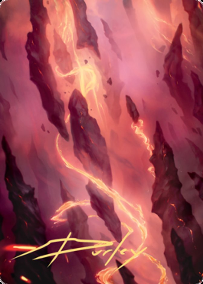 Mountain 1 Art Card (Gold-Stamped Signature) [Zendikar Rising Art Series] | Spectrum Games