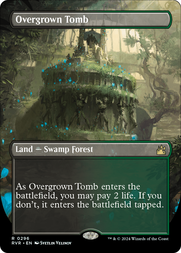 Overgrown Tomb (Borderless) [Ravnica Remastered] | Spectrum Games