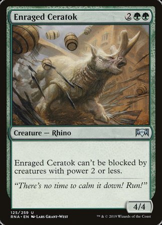 Enraged Ceratok [Ravnica Allegiance] | Spectrum Games