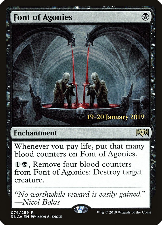 Font of Agonies [Ravnica Allegiance Prerelease Promos] | Spectrum Games