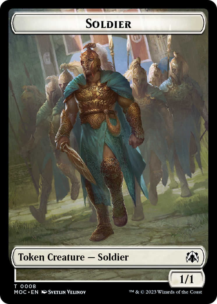 Soldier // Insect Double-Sided Token [March of the Machine Commander Tokens] | Spectrum Games