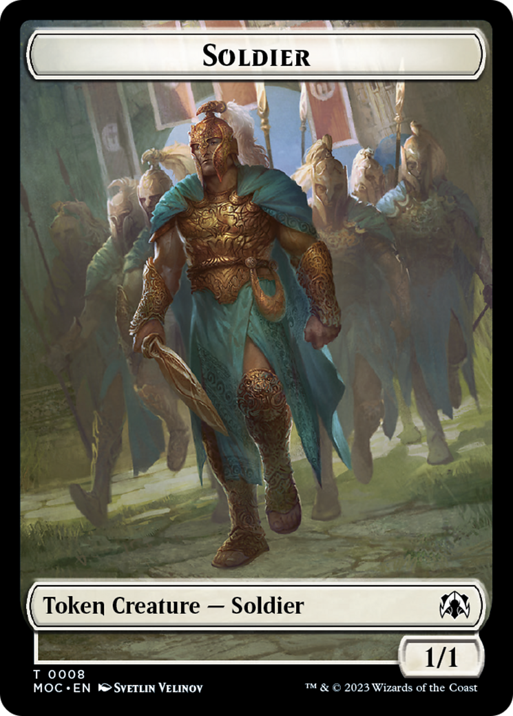 Vampire Knight // Soldier Double-Sided Token [March of the Machine Commander Tokens] | Spectrum Games