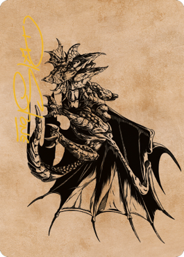 Ancient Copper Dragon Art Card (52) (Gold-Stamped Signature) [Commander Legends: Battle for Baldur's Gate Art Series] | Spectrum Games