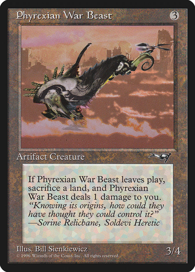 Phyrexian War Beast (Signature on Left) [Alliances] | Spectrum Games