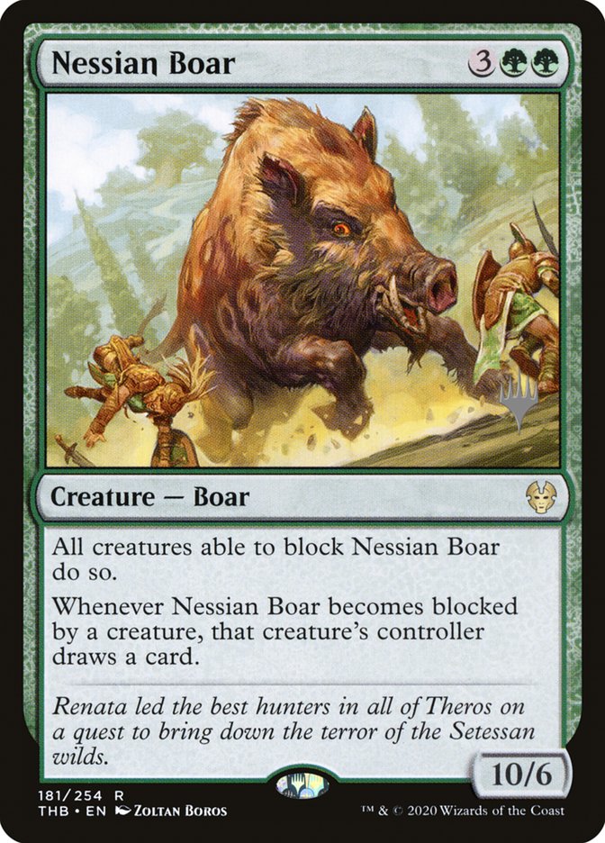 Nessian Boar (Promo Pack) [Theros Beyond Death Promos] | Spectrum Games
