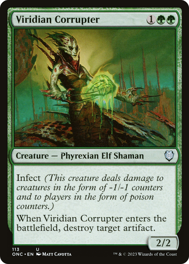 Viridian Corrupter [Phyrexia: All Will Be One Commander] | Spectrum Games