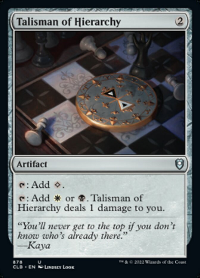 Talisman of Hierarchy [Commander Legends: Battle for Baldur's Gate] | Spectrum Games