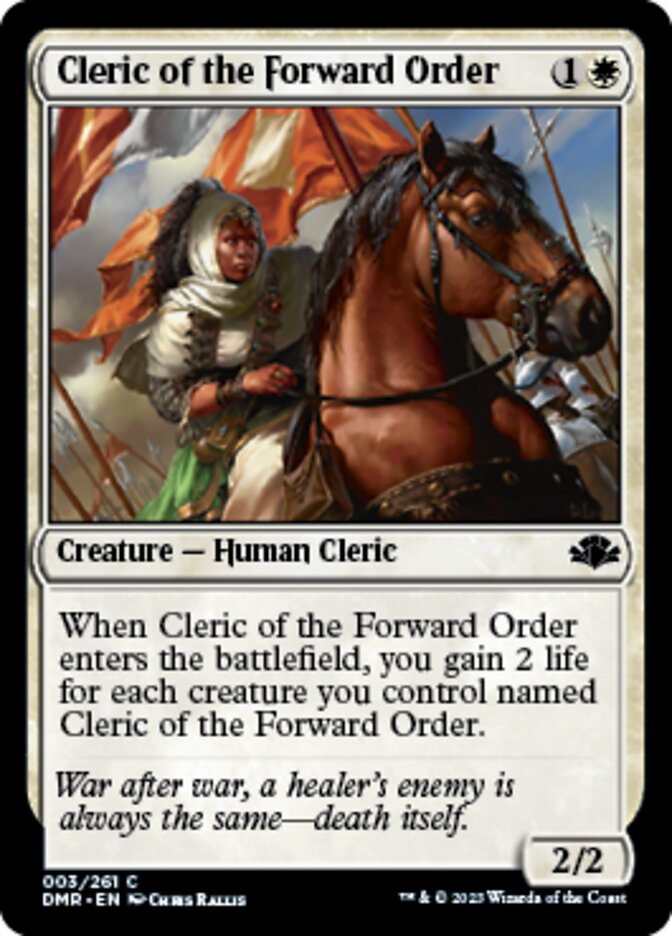 Cleric of the Forward Order [Dominaria Remastered] | Spectrum Games
