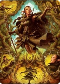 Nissa of Shadowed Boughs 2 Art Card [Zendikar Rising Art Series] | Spectrum Games