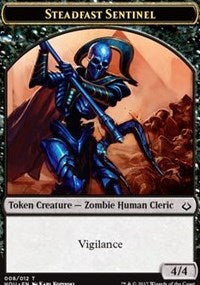 Steadfast Sentinel // Zombie Double-sided Token [Hour of Devastation Tokens] | Spectrum Games