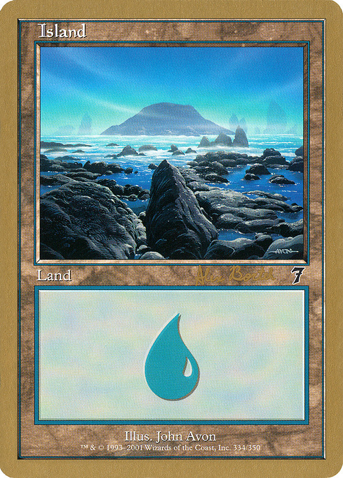 Island (ab334) (Alex Borteh) [World Championship Decks 2001] | Spectrum Games