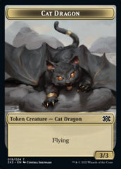 Cat Dragon // Vampire Double-sided Token [Double Masters 2022 Tokens] | Spectrum Games
