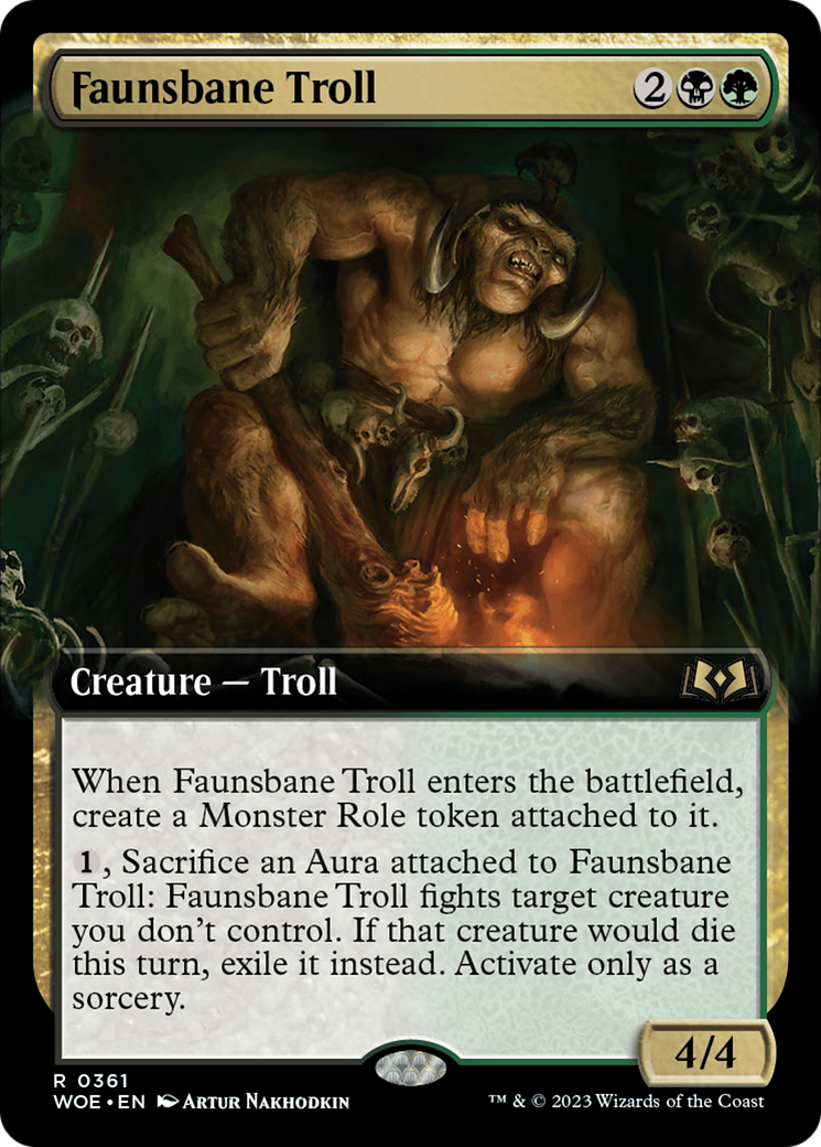 Faunsbane Troll (Extended Art) [Wilds of Eldraine] | Spectrum Games