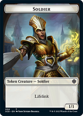 Elf Warrior // Soldier Double-Sided Token [Starter Commander Decks] | Spectrum Games