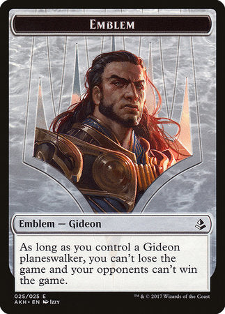 Emblem - Gideon of the Trials [Amonkhet Tokens] | Spectrum Games