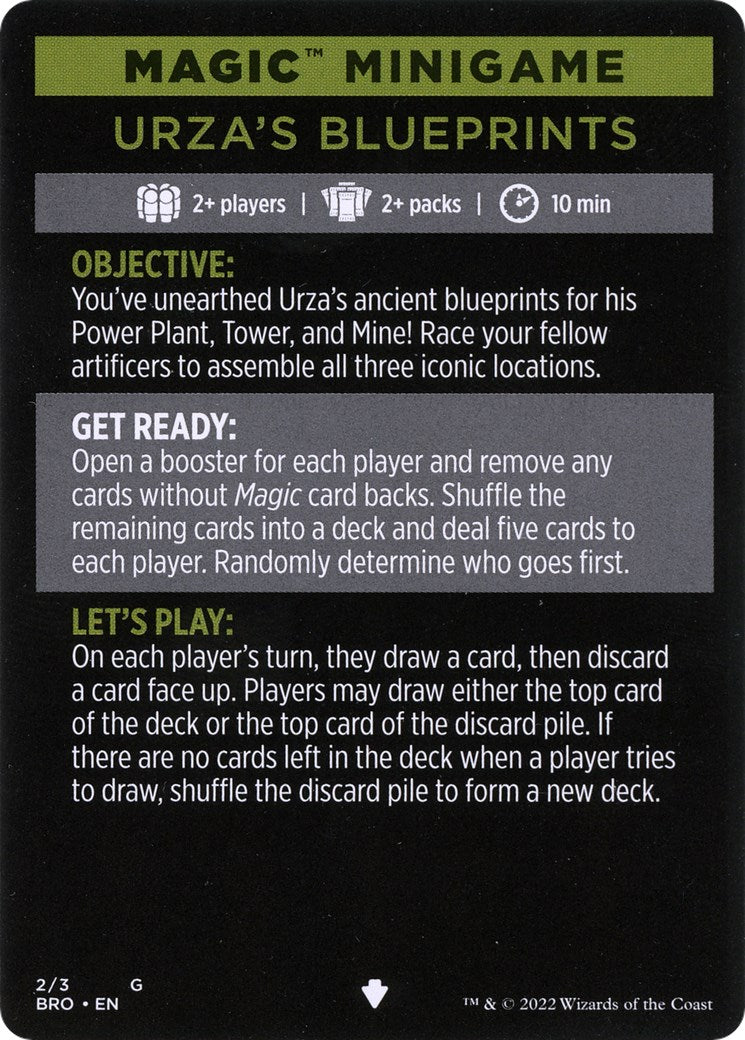 Urza's Blueprints (Magic Minigame) [The Brothers' War Minigame] | Spectrum Games