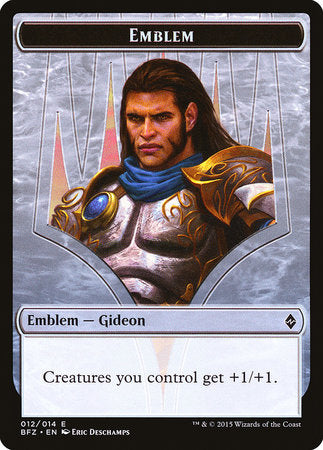 Emblem - Gideon, Ally of Zendikar [Battle for Zendikar Tokens] | Spectrum Games