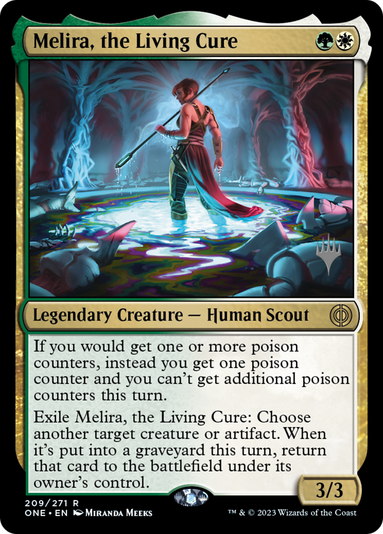 Melira, the Living Cure (Promo Pack) [Phyrexia: All Will Be One Promos] | Spectrum Games