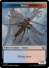 Soldier // Insect Double-Sided Token [March of the Machine Commander Tokens] | Spectrum Games