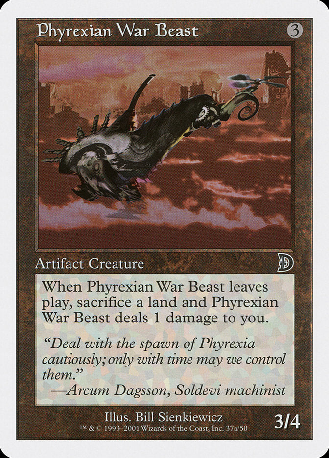 Phyrexian War Beast (Signature on Left) [Deckmasters] | Spectrum Games