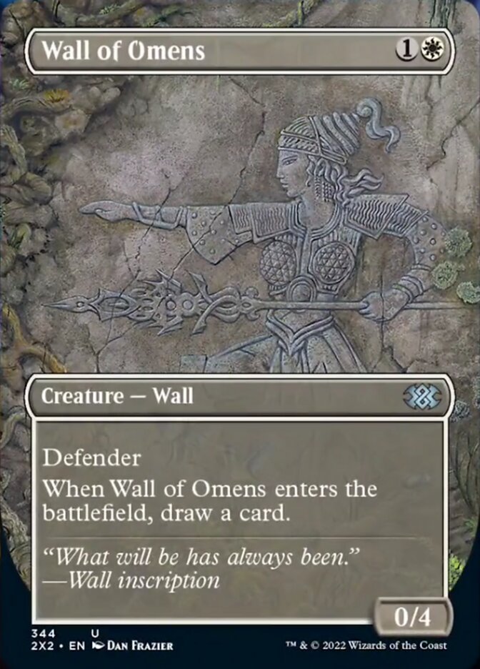 Wall of Omens (Borderless Alternate Art) [Double Masters 2022] | Spectrum Games