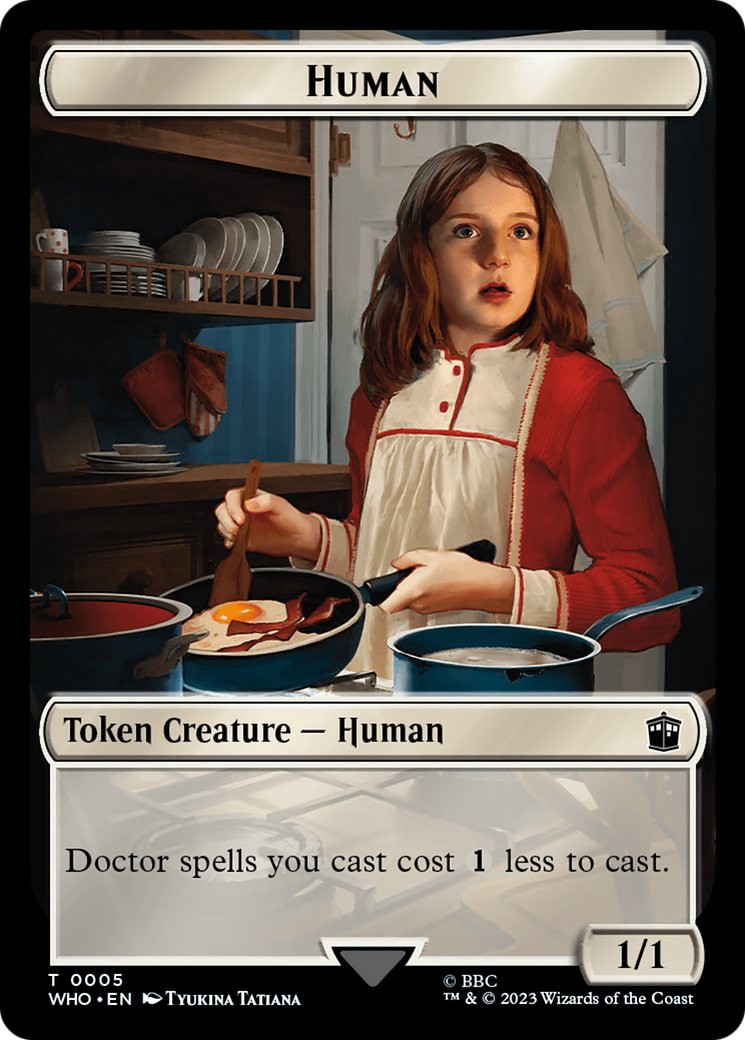 Human (0005) // Alien Insect Double-Sided Token [Doctor Who Tokens] | Spectrum Games
