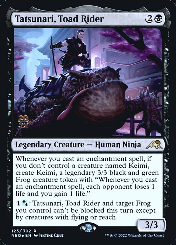 Tatsunari, Toad Rider [Kamigawa: Neon Dynasty Prerelease Promos] | Spectrum Games