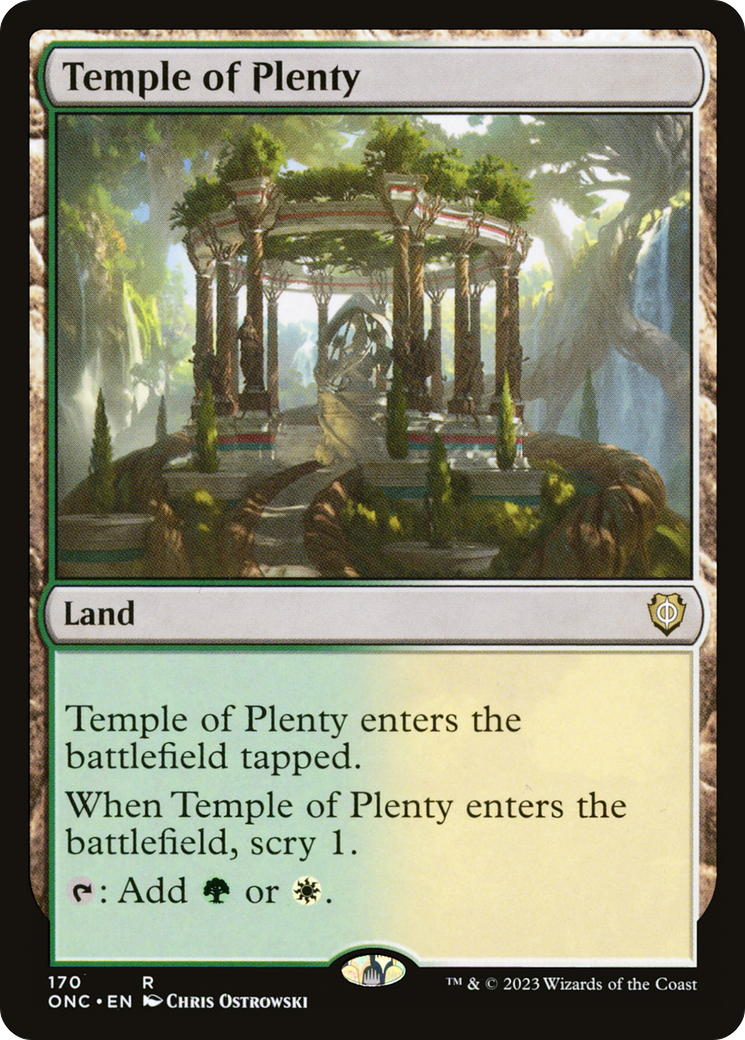 Temple of Plenty [Phyrexia: All Will Be One Commander] | Spectrum Games