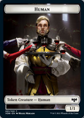 Human (001) // Vampire (007) Double-sided Token [Innistrad: Crimson Vow Tokens] | Spectrum Games